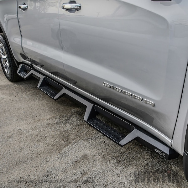 Westin Automotive 19-C SILVERADO/SIERRA 1500 CREW CAB(6.5FT BED)HDX DROP W2W NERF BARS TXT BLK 56-534695 - main